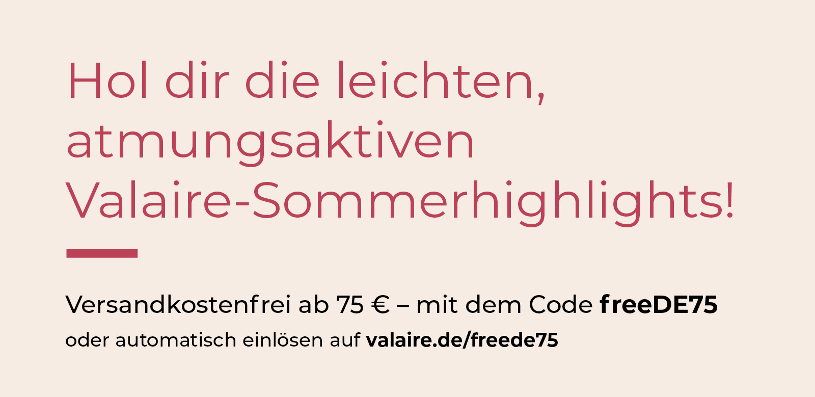 Versandkostenfrei ab 75€. Bis zum 30.06. versandkostenfrei ab 75€ Mindestbestellwert mit dem Code freeDE75.